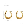 Triple-layered 18K gold plated stainless steel hoops, dimensions 24mm by 21mm - Triple Ring Overlap Style (ZX1276)