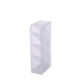 Translucent white plastic diagonal multi-grid pen organizer for desk storage - Small Slanted / Clear