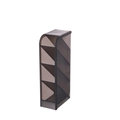 Vertical dark gray transparent plastic organizer with four slanted storage slots - Small Slanted / Transparent Black