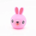 Pink squeeze bunny stress relief toy with long ears and cute orange tongue - Small Pink Rabbit
