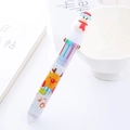 10-color Christmas ballpoint pen with a 3D snowman topper and reindeer pattern - Snowman