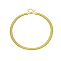 Elegante collana a maglia piatta a serpente in acciaio inossidabile dorato da donna - Collana a Catena di Serpente (N1231) / Oro