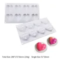 Detail of 8-cavity diamond heart silicone mold with dimensions 298x172x26mm for baking - 8-Cavity Diamond Heart