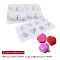White 8-cavity heart silicone mold for mousse cakes with dimensions 296x170x40mm - 8-Cavity Peach Heart