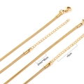 Detailed view of 2mm golden snake chain with 45cm length and adjustable 5cm extension - Gold (N5203545G)