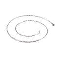Sleek silver stainless steel rectangular box chain necklace with durable lobster clasp - 500mm x 2mm