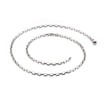 Minimalist silver stainless steel box chain necklace with durable lobster clasp - 500mm x 2.5mm