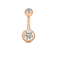 Zircone Bianco Oro Rosa