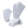 Grauer Samt / 15x10cm