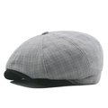 Gorra de algodón para hombre en gris con visera negra y un diseño clásico retro inglés - gris oscuro