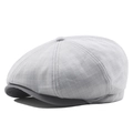 Gorra de repartidor de algodón gris claro con visera gris oscuro y botón superior - Gris claro