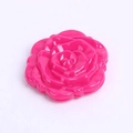 Pink rose shaped folding makeup mirror made of durable plastic in a compact round design - Foldable Type / Rose Red