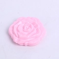 Pink rose shaped plastic folding pocket mirror with a glossy finish for makeup - Foldable Type / Pink