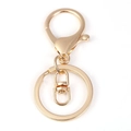Three-piece set of golden metal lobster clasp hardware accessories for DIY keychains - Lobster Clasp + 8-Connector / Gold