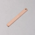 Colgante de barra rectangular de acero inoxidable en oro rosa pulido con agujero para DIY - Oro rosa