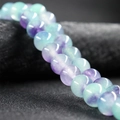 10mm colorful round jade beads in green and purple dual-tone finish for DIY jewelry - Translucent Purple Green