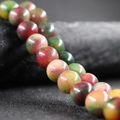 Polished 10mm colorful agate round beads strand for jewelry making and DIY projects - Patterned Three