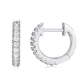 Modische Creolen mit funkelnden Zirkonia in minimalistischem Silber-Finish für Damen - 1.2CM/Mit Zirkonia / Silber