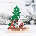 Décoration traîneau de Noël DIY en bois avec gnome et lettres XMAS sur socle - Petit Chapeau à Pois