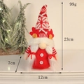 Gnome de Noël avec chapeau tricoté rouge à motifs flocons et bois de cerf décoratif - Style tresse