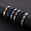 Pulseras de cadena de eslabones de acero inoxidable en seis colores con cierres de langosta - Pulsera / Dorado mate