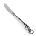 Retro punk style stainless steel butter knife with a detailed dragon handle in a vintage finish - Dragon Handle Dinner Knife(KTA038-BD)