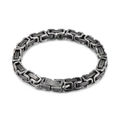 Bracciale bizantino in acciaio inossidabile 6mm/8mm con finitura metallica vintage - Bracciale 6mm (KB154551-Z)