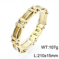 Two-tone gold and silver industrial chain bracelet for men in stainless steel - Silver with Gold Chain Texture(KB139396-KFC)