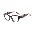 Lunettes de soleil œil de chat rétro avec monture noire et branches écaille de tortue - Monture Noire Branches Écaille Verre Anti Lumière Bleue