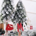Weihnachtsanhänger aus Holz mit Weihnachtsmann und roten XMAS-Buchstaben zum Aufhängen - Stil A XMAS Buchstabenschild