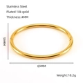 Elegante bracciale rigido in acciaio inossidabile placcato oro 18 carati stile bamboo - Oro