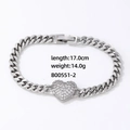 White Diamond Heart 13*25-17