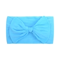 Soft baby nylon headband with large light blue bow and high elastic fabric texture - Light Blue (005)