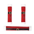 Christmas theme refrigerator door handle covers with Santa belt design set of 3 pieces - Santa Claus Belt Style (J-JY52) / Three-Piece Set