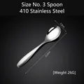 Cucchiaio per bambini in acciaio inox 410 lucido misura tre lungo 15,5 cm e peso 26g - Cucchiaio N. 3