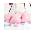 Pastel pink matte heart-shaped latex balloons for wedding and party decoration - Macaron Heart Balloons (50pcs) / Pink