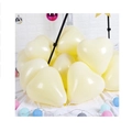 Matte heart balloon in beige macaron color for wedding and birthday party decoration - Macaron Heart Balloons (50pcs) / Yellow