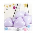 Matte macaron lavender heart-shaped latex balloons for wedding and party decorations - Macaron Heart Balloons (50pcs) / Purple