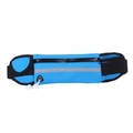 Waterproof blue running belt with reflective strip and earphone jack for outdoors - Blue