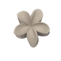 Matte beige plumeria flower hair claw clip with frosted texture and spring grip - Matte Bauhinia Flower Claw [Cream White]
