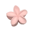 Pink matte frangipani flower hair claw clip with frosted finish for daily styling - Matte Bauhinia Flower Claw [Pink]