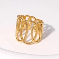 Gold Hollow Link Mesh Style (JR239)