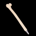 Novelty femur bone shaped ballpoint pen in creamy white finish with clear cap - Style A (Femur) - Blue Ink