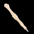 Realistic bone shaped ballpoint pen in creamy white finish for creative stationery - Style C (Phalanges) - Blue Ink