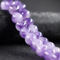 10mm purple amethyst round beads strand with natural texture and high glossy finish - Purple Border