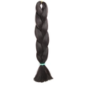 Deep brown jumbo braid synthetic hair extension with gold ring and blue tie - 2# (Darkest Brown)