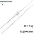 Silver minimalist snake chain necklace 1mm width with lobster clasp 50cm length - Silver 1.0mm Snake Chain (KN203717-Z) / 50cm