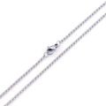 Collana a catena classica in acciaio inossidabile 304 argento con chiusura a moschettone - Color Acciaio (KN80102-Z)