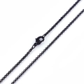 Collana classica a catena O in acciaio inossidabile 304 nero con chiusura a moschettone - Nero