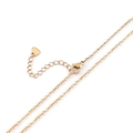 Collana in acciaio al titanio dorato con chiusura a moschettone e pendente a cuore - 2mm di Larghezza * 450mm di Lunghezza / Oro (KN80093-Z)